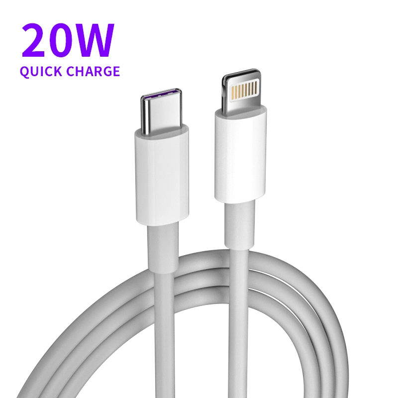 Mobile Phone Data Cable 1m 3FT 18W 20W Pd Fast Charger iPhone Lightning Cable USB Type C to Lightning Cable for iPhone 12 PRO Max