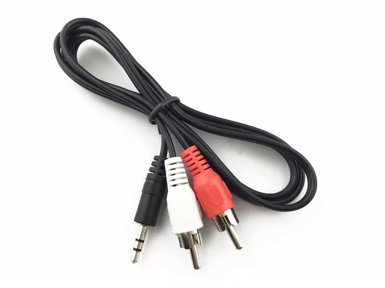 3.5mm Male Aux Plug to 2 RCA Male Plug Audio Stereo Cable