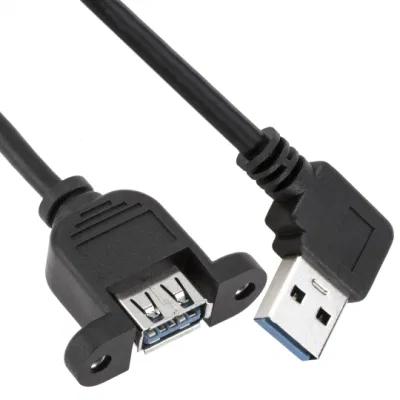 Fabrik-Großhandel USB-Datenladekabel A-Stecker abgewinkelt auf A-Buchse für Panel 5 Gbit/s 1 m